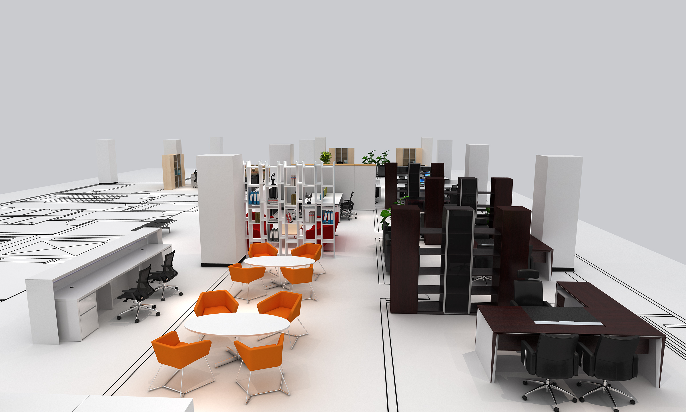 另类维度 当办公空间遇见鞋履美学——fei1762鞋帽品牌总部三维构想